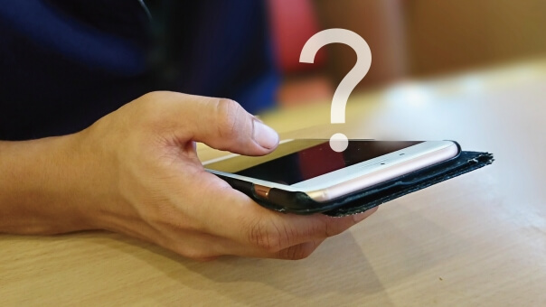 スマホで検索する様子